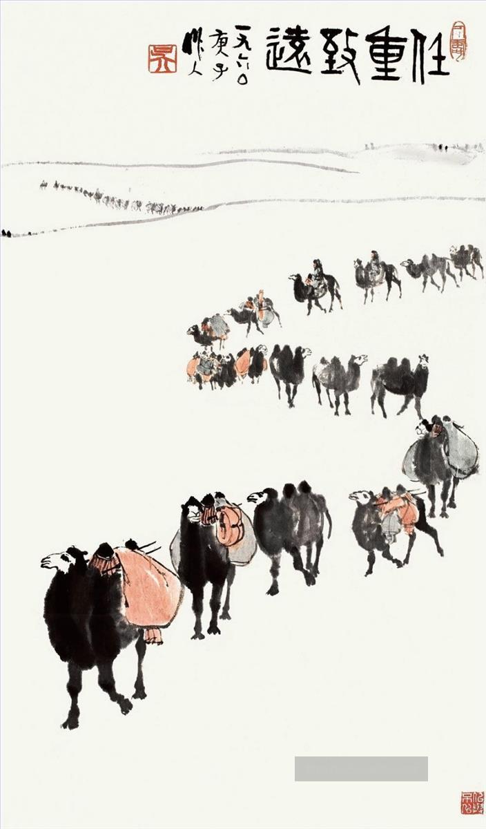 Wu zuoren Kamele 1960 Kunst Chinesische Ölgemälde